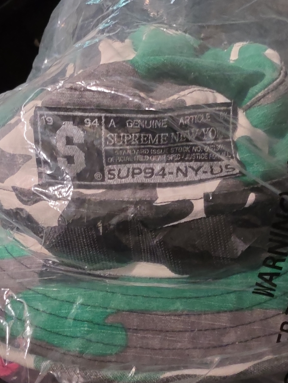 Supreme Green Camo Military Boone Packaged Item